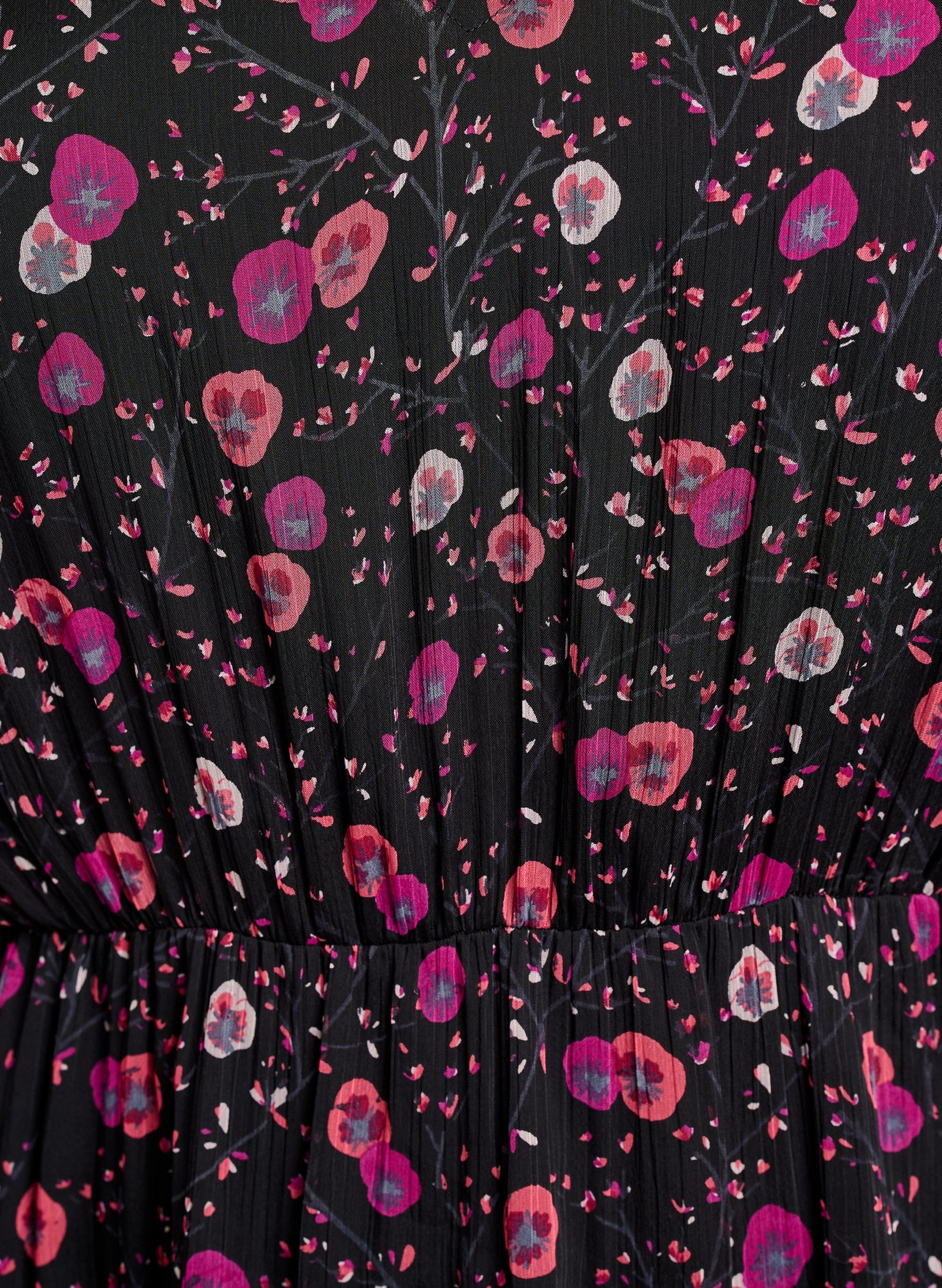 Zizzi Paula Floral Dress in Black