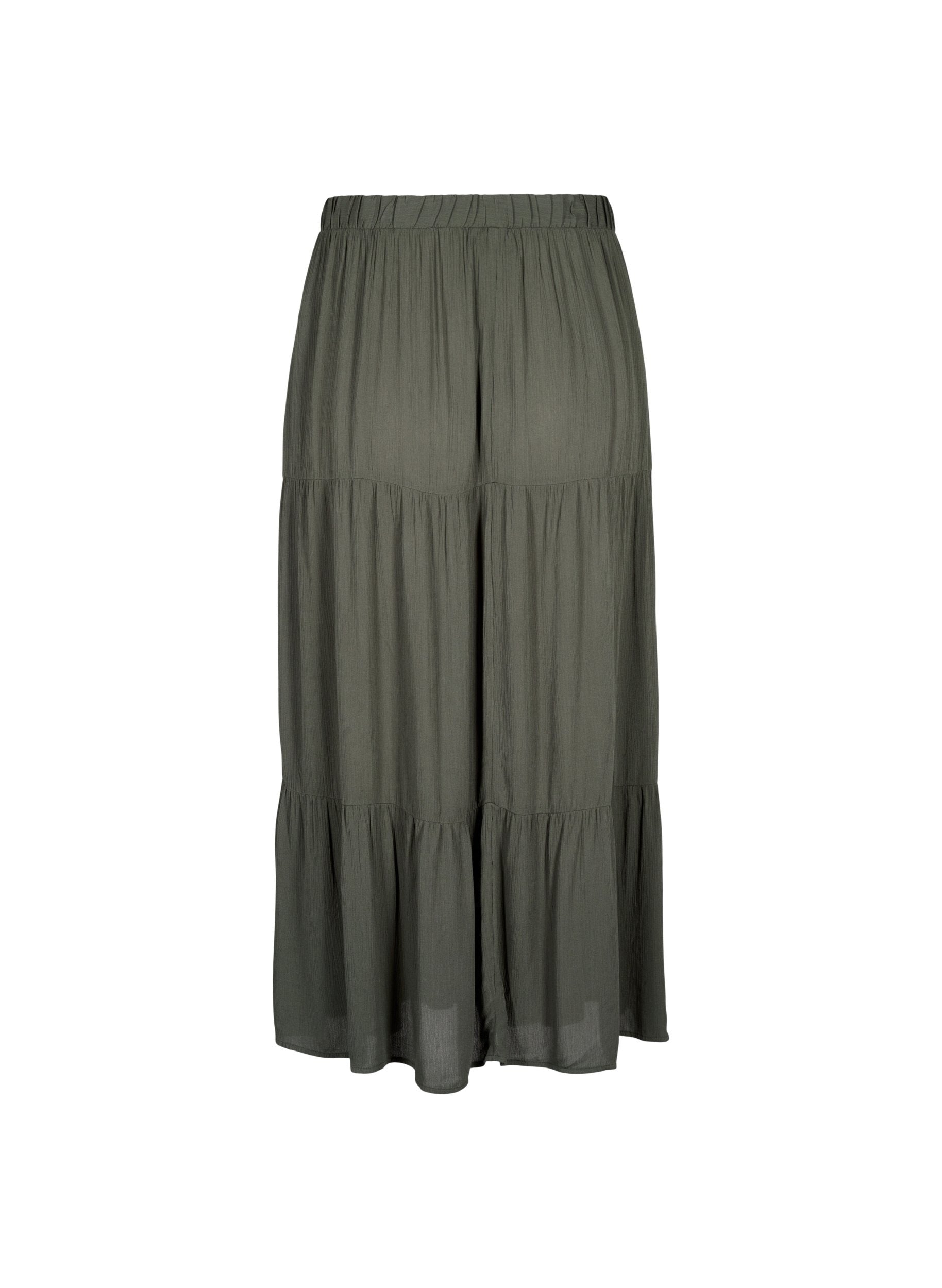 Zizzi Rose Skirt in Khaki