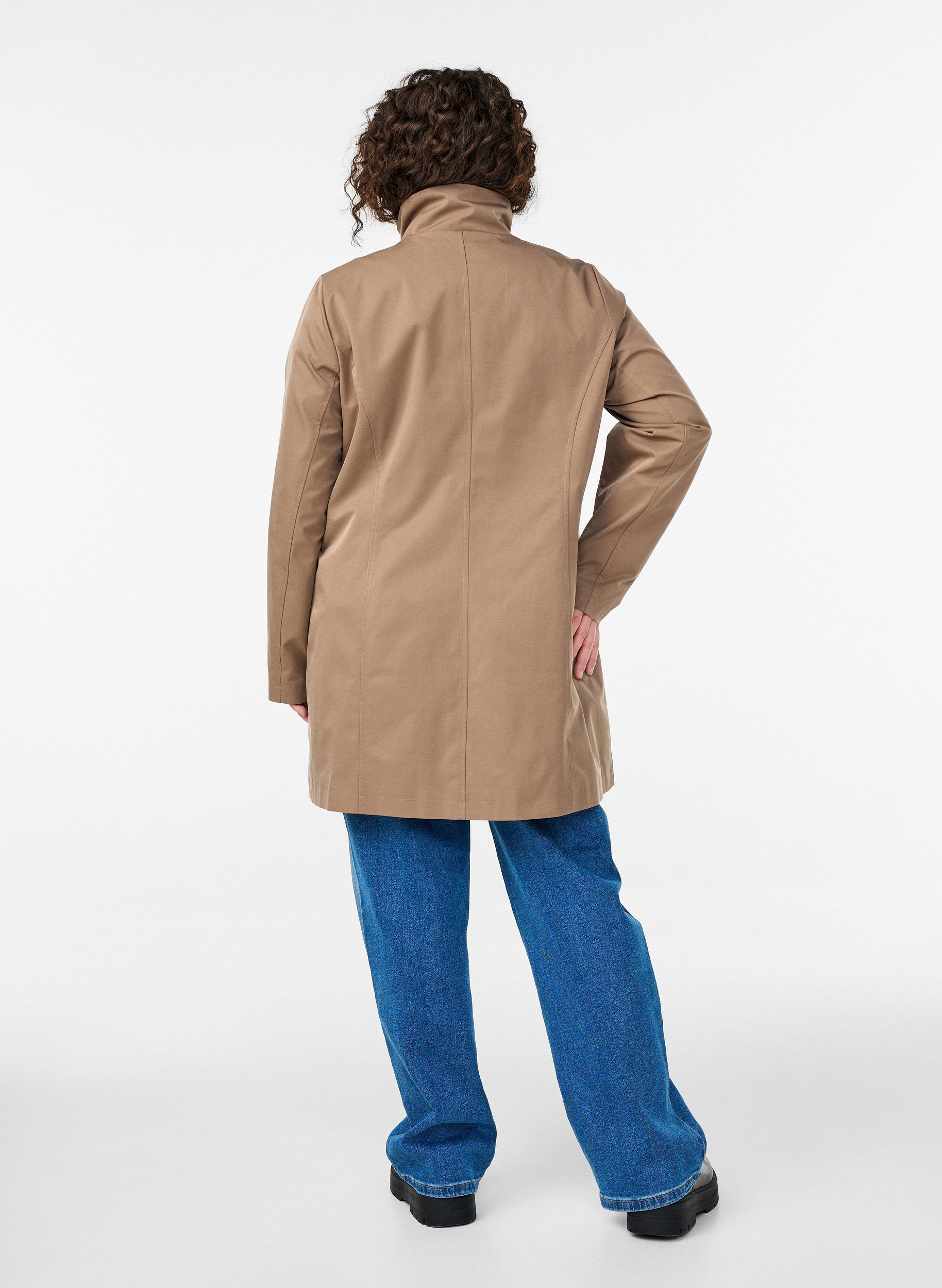 Zizzi Shelby Coat in Taupe