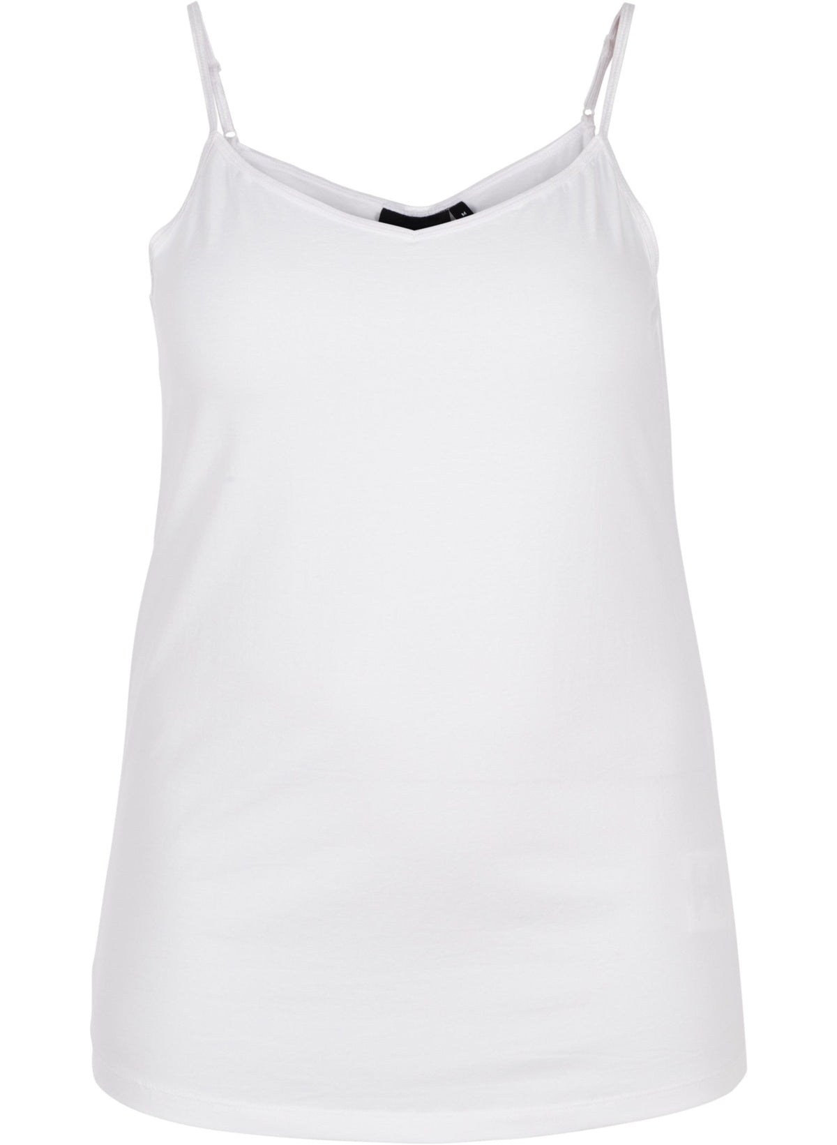 Zizzi Strap Top in White