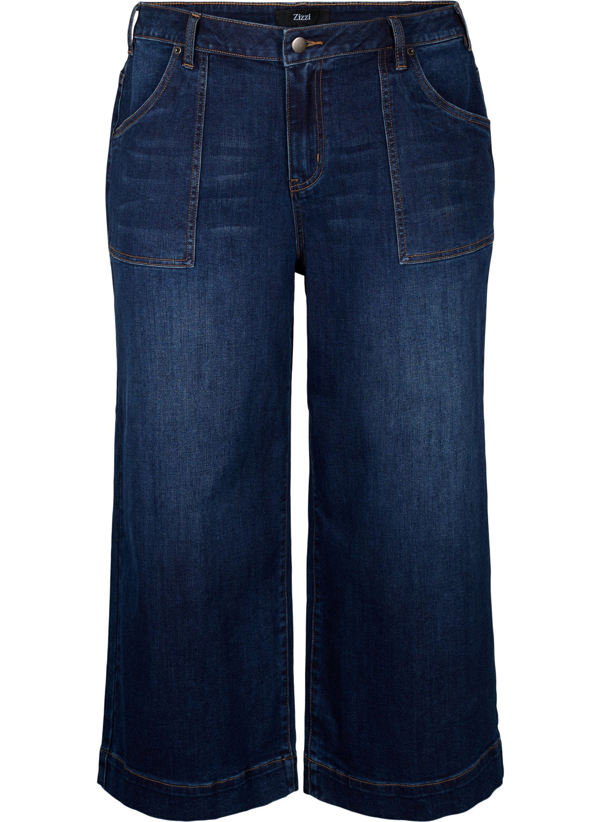 Zizzi Sunia Wide Leg Cropped Jeans