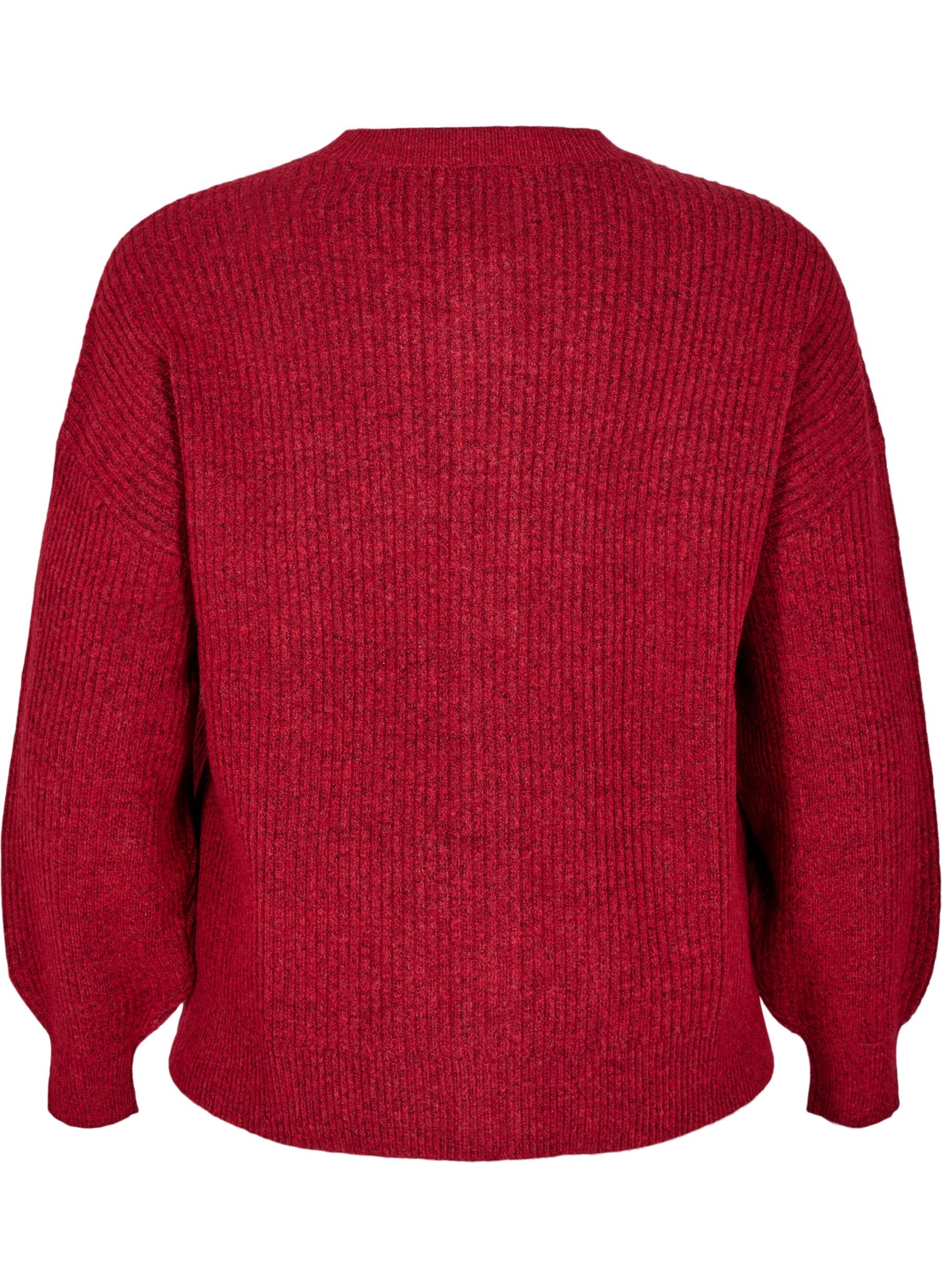 Zizzi Vista Cardigan in Red