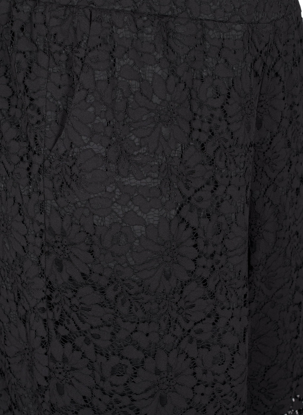 Zizzi Welda Lace Trousers In Black