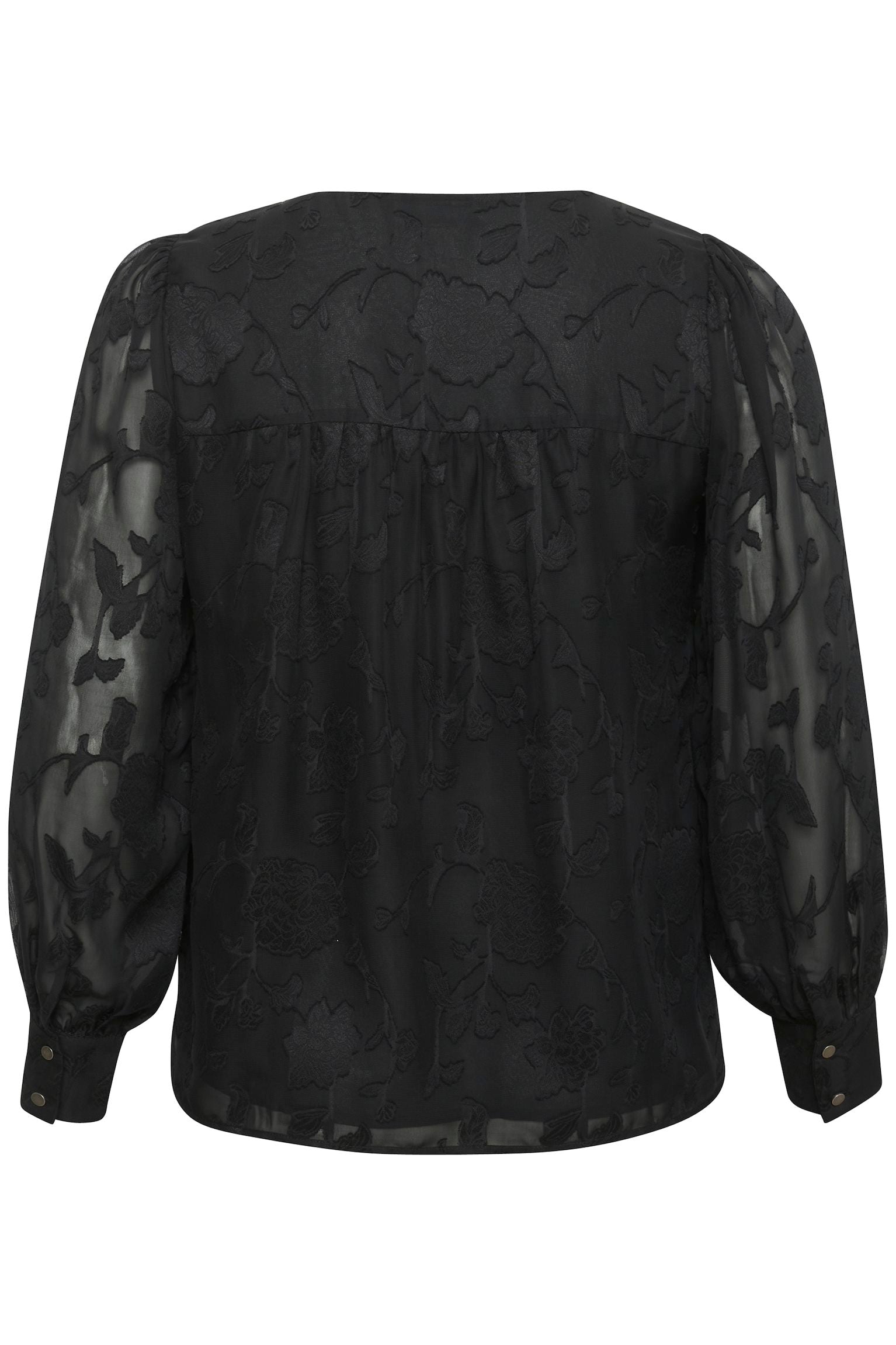 Kaffe Curve Tulle Blouse in Black