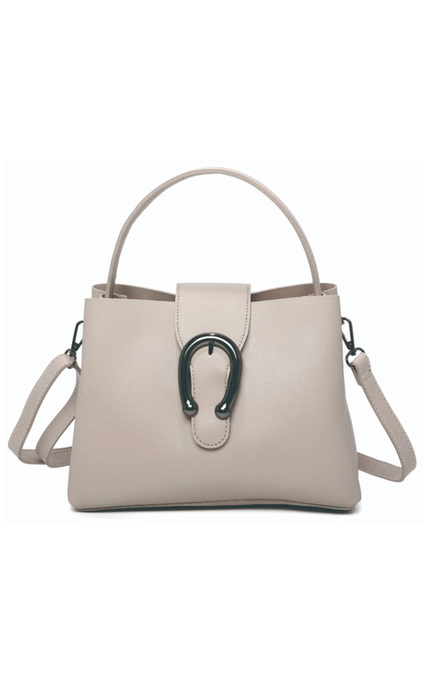 Cleo Beige Horseshoe Handbag