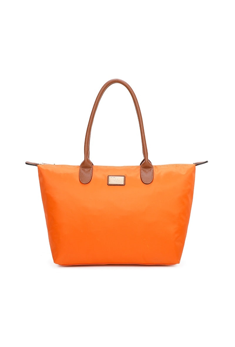 Orange Fabric Tote Bag - Wardrobe Plus