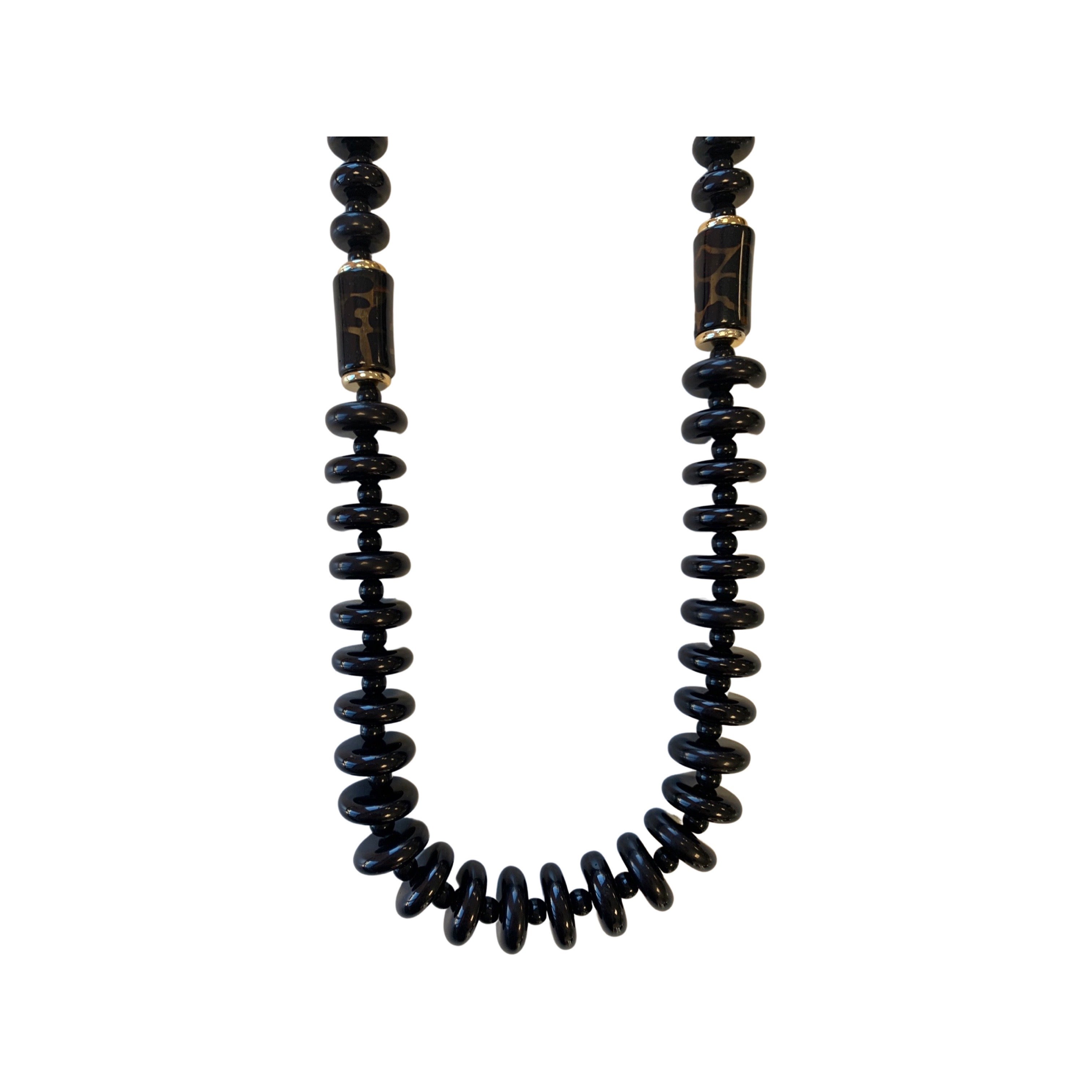 Róisín Necklace in Black - Wardrobe Plus