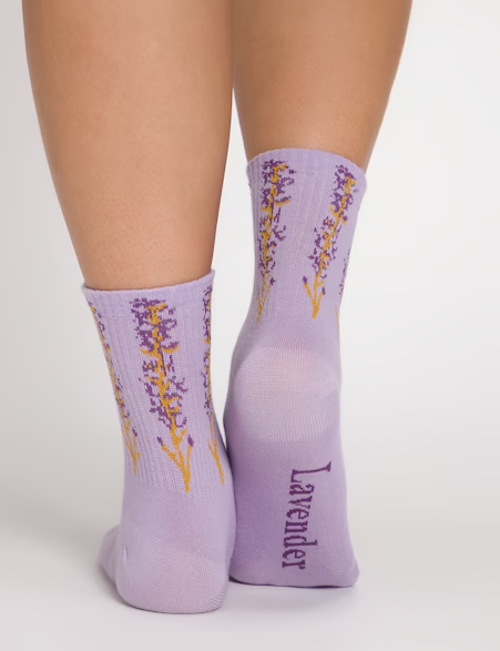 Ulla Popken Lavender Socks - Wardrobe Plus