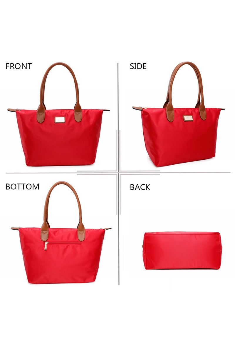 Red Fabric Tote Bag