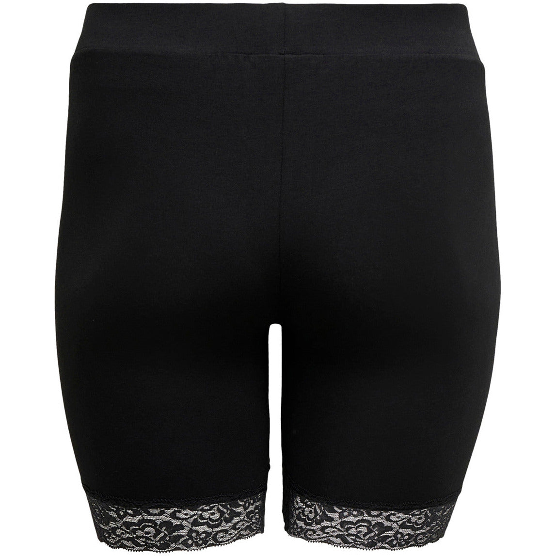 Only Lace Trim Shorts in Black - Wardrobe Plus